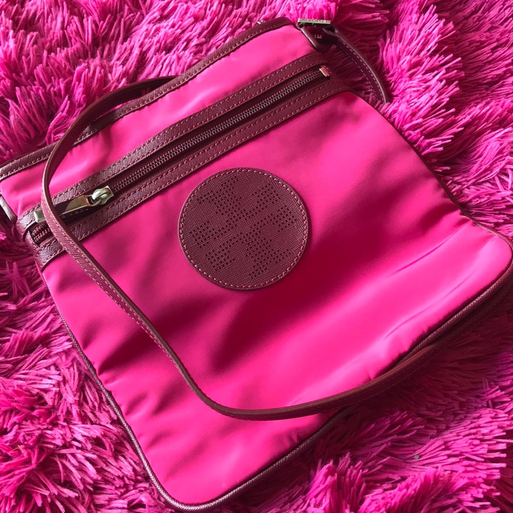 Tory Burch pink cross-body bag